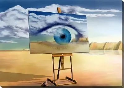 Картина маслом Картина на фоне пустыни