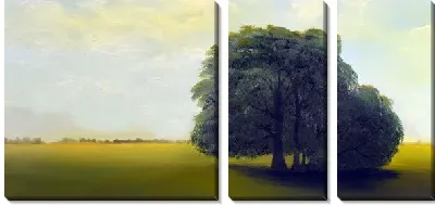 Модульная картина Деревья в поле