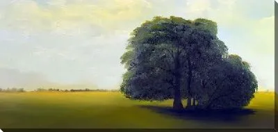 Картина маслом Деревья в поле