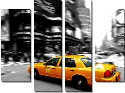 Модульная картина Такси в Нью-Йорке