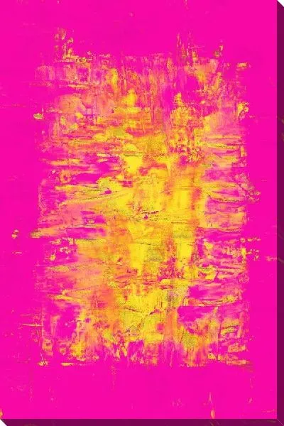 Картина маслом Абстракция в розовых и желтых тонах