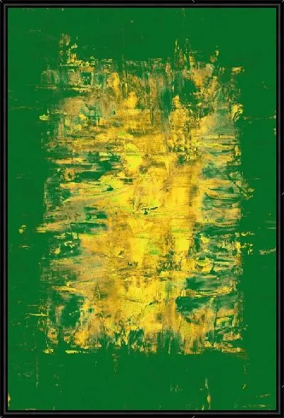 Картина Абстракция в зеленых и желтых тонах