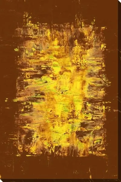 Картина маслом Абстракция в коричневых и желтых тонах