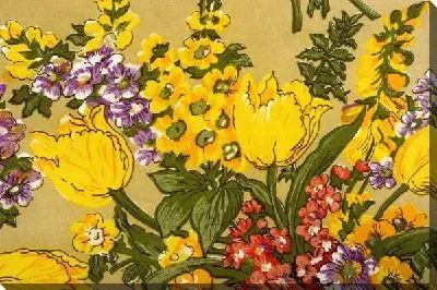 Картина маслом Композиция из желтых и красных цветов