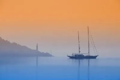 Плакат Корабль в море