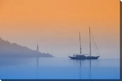 Постер Корабль в море