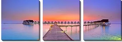 Модульная картина Виллы на берегу океана