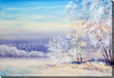 Картина маслом Зимний пейзаж №9