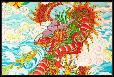 Китайский дракон яркий