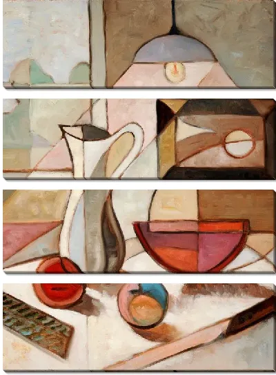 Модульная картина Натюрморт с лампой