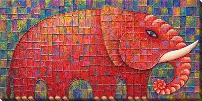 Картина маслом Слон №5