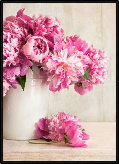 Картина Пионы в белой вазе