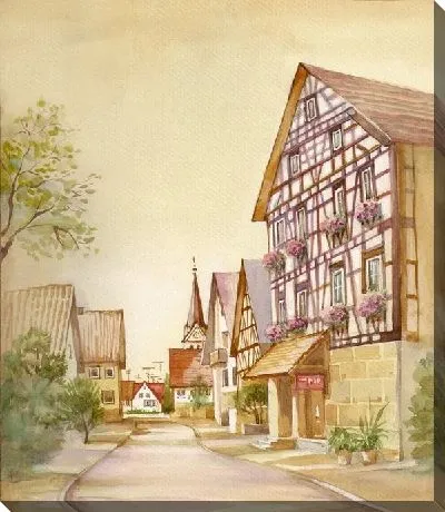 Картина маслом Улочка №2