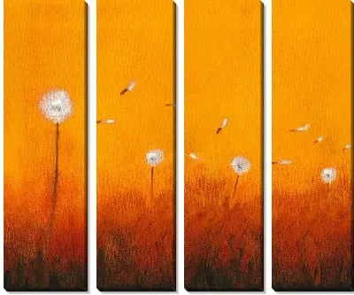 Модульная картина Одуванчики №5