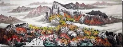 Постер Осенний пейзаж с горами