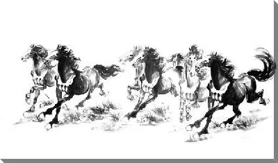 Картина маслом Скачущие кони