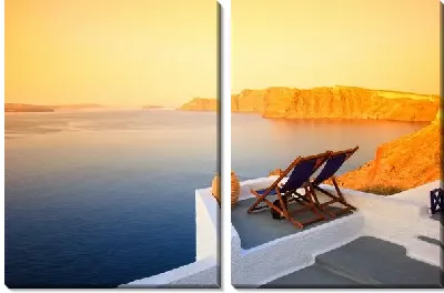 Модульная картина Отель на берегу моря