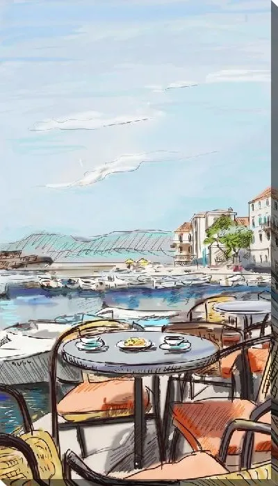 Постер Кафе у берега моря