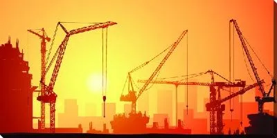 Постер Строительные краны