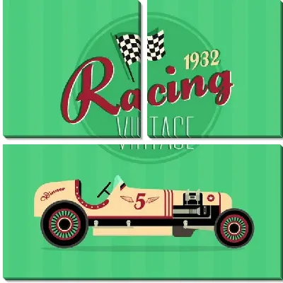 Модульная картина Ретро автомобиль