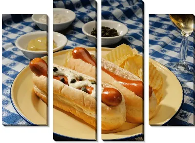 Модульная картина Хот-доги