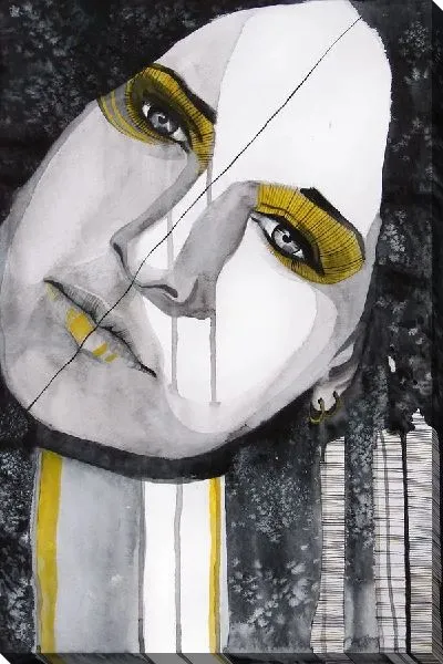 Картина маслом Портрет девушки с черными волосами