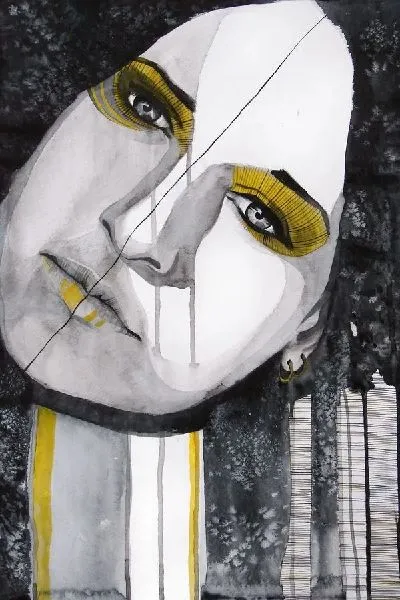 Плакат Портрет девушки с черными волосами