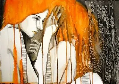 Плакат Девушка с рыжими волосами