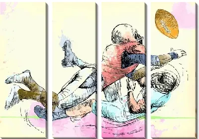 Модульная картина Регби №3