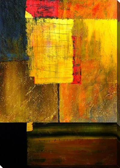 Картина маслом Абстракция в золотых тонах