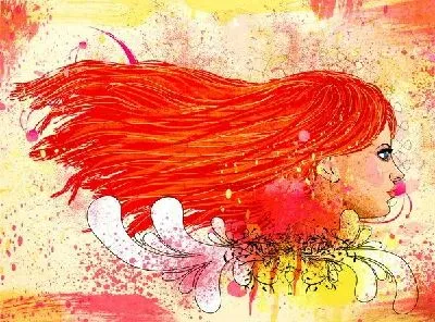 Плакат Девушка с рыжими волосами №2