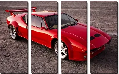Модульная картина Красный автомобиль
