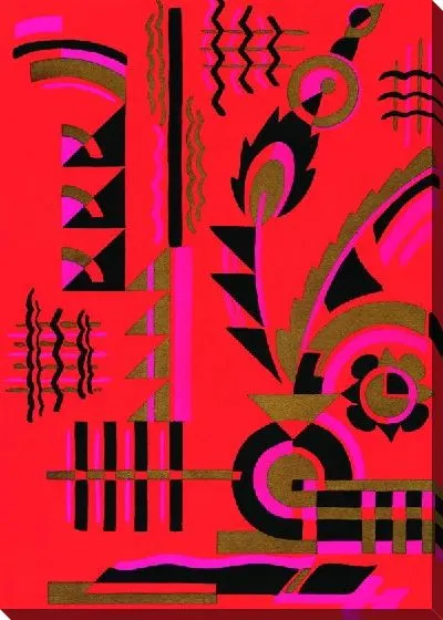 Картина Композиция с красными оттенками