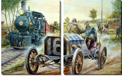 Модульная картина Старинный автомобиль