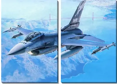 Модульная картина Самолет в небе №2