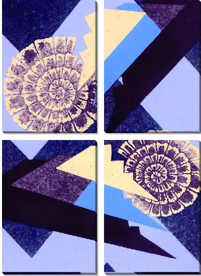 Картина Композиция в холодных тонах