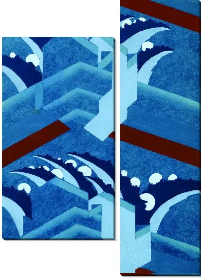 Картина Композиция в холодных тонах