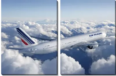 Модульная картина Самолет в небе №5