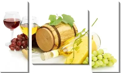Модульная картина Вино и сыр №4