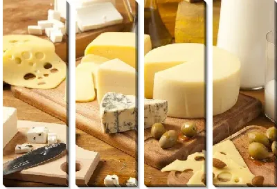 Модульная картина Сорта сыра №3