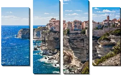 Модульная картина Город на берегу моря