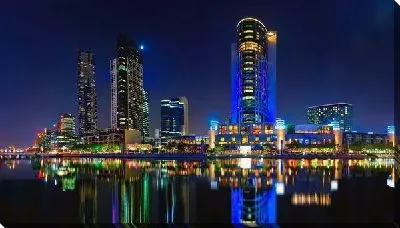 Постер Панорама ночного города №3