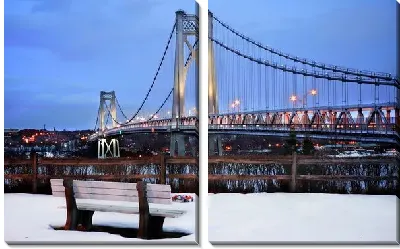 Модульная картина Мост в Нью-Йорке №4