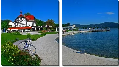 Модульная картина Озеро на юге Австрии