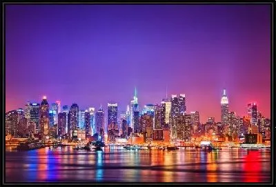 Картина Нью-Йорк ночью