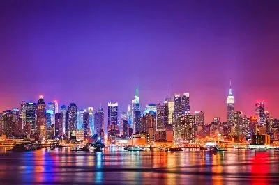 Плакат Нью-Йорк ночью