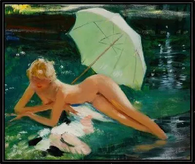 Картина Обнаженная у воды.