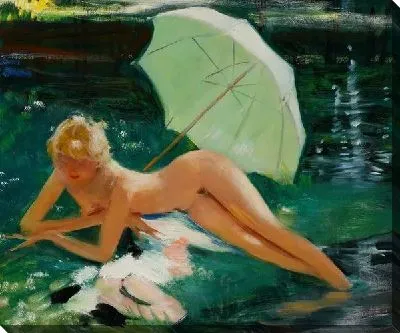 Картина Обнаженная у воды.