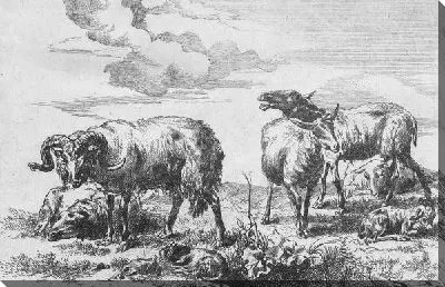 Картина Баран и овцы