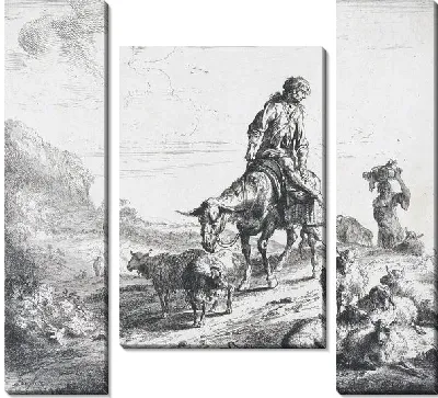 Молодой человек на осле